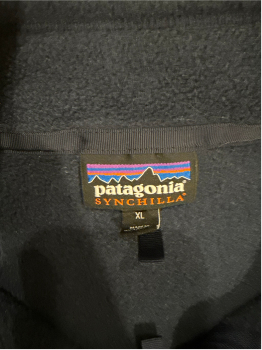 Men's Patagonia Synchilla Fleece Vest Navy Blue XL - Picture 2 of 3